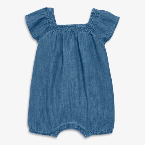 Baby chambray flutter sleeve shortie | Primary.com