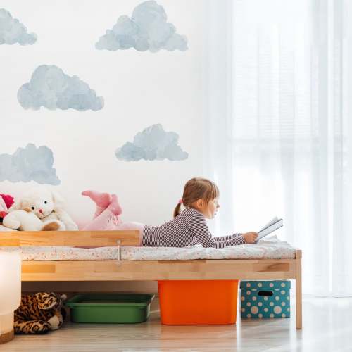 Watercolor Clouds Classic • Large • Peel-and-Stick Wall Decals – Mej Mej