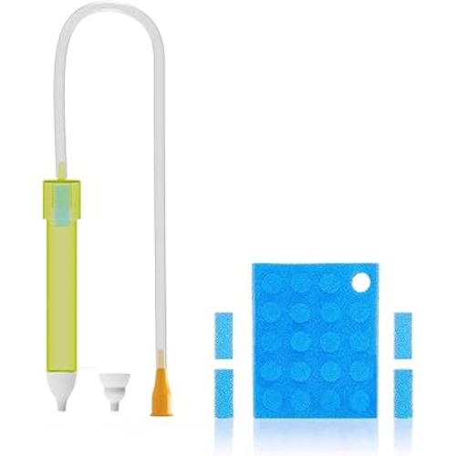 Baby Nasal Aspirator with 24 Filters, Mouth Suction Nasal Congestion Relief for Toddlers, Baby Nose Booger Sucker with 2 Silicone Tips, A Fast and Safe Nose Cleaner as Baby Shower Gift