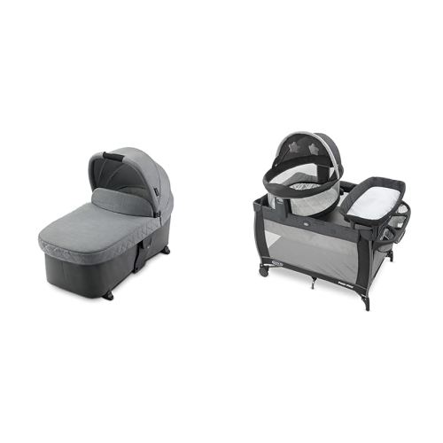 Graco Premier Midtown Carry Cot & Pack 'n Play Travel Dome LX Playard with Bassinet, Redmond