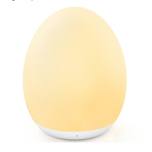 MediAcous Night Light for Kids, Baby Egg Light for Nursery, 7 Colors Changing & Stepless Dimming, Soft Silicone Touch Night Lamp with 1 Hour Timer, Rechargeable Nursery Night for Breastfeeding