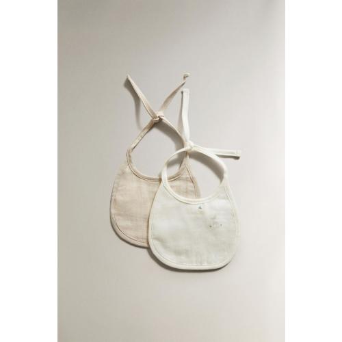 BABY EMBROIDERED BIBS (PACK OF 2) - Ecru | ZARA United States