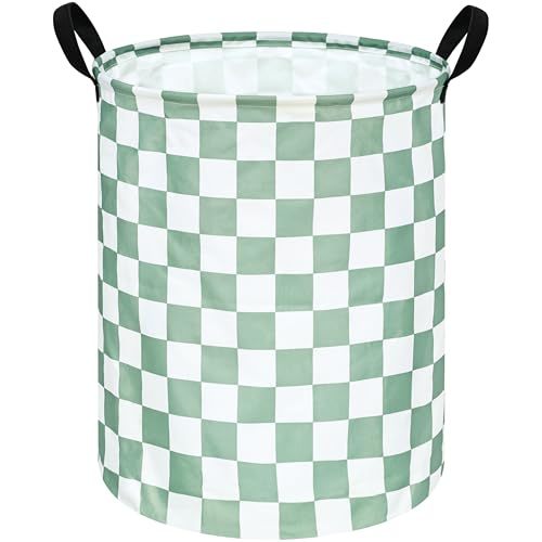 Sage Laundry Basket Kids Hamper Gifts Storage Basket Toys Box Large Canvas Collapsible Organizer Bins for Home/Dorm/Kitchen/Pet/Office/Closet/Shelf/Gift Baskets