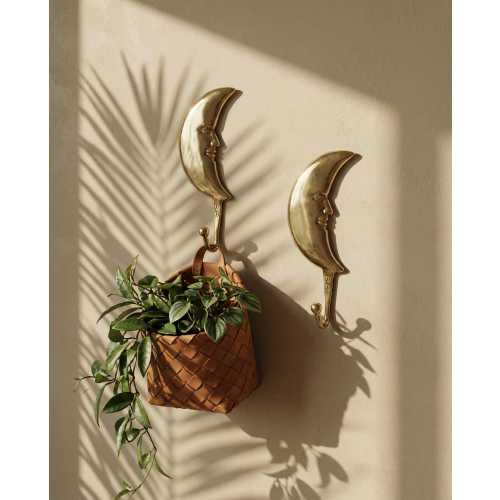 Brass Moon Wall Hook Kids Room Decor Farmhouse Wall Hanger Vintage home gift Brass Hanger Nursery room decor New home gift