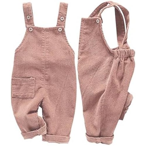 Mornyray Toddler Boy Girl Soft Corduroy Suspender Pants Kids Overalls Loose Retro