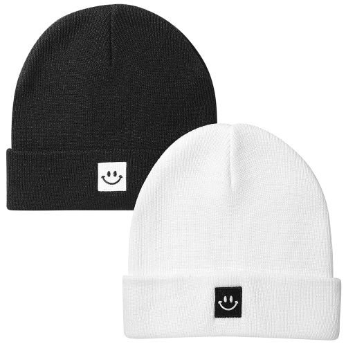 2Pack Baby Beanie Knit Toddler Hat for Girls Boys 0-8 Years