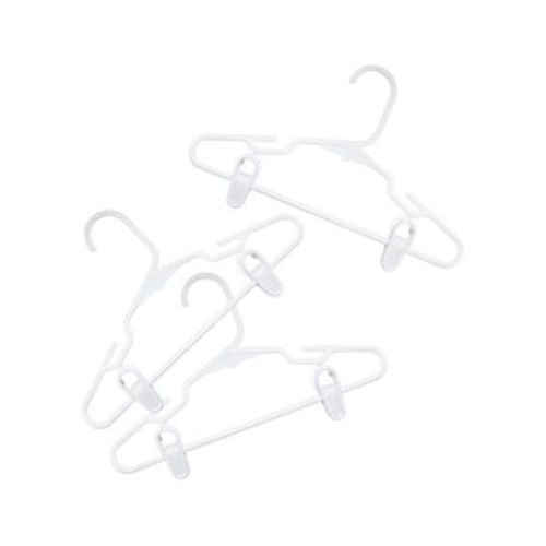 mighty goods™ 3-Pack Children's Hangers with Clips in White - WHITE - 3 PACK