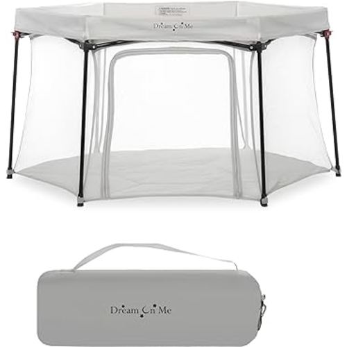 Onyx Playpen in Grey, Baby Playpen, Portable and Lightweight, Playpen for Babies and Toddler - Comes with a Comfortable Padded Floor