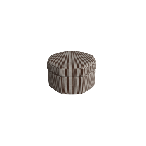 Chocolate Pinstripe Ottoman