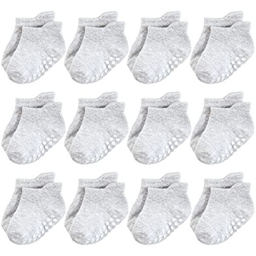 Hudson Baby Baby Girls' Non-Skid No-Show Socks