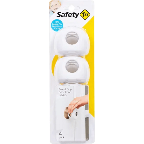 Safety 1st Parent Grip Door Knob Covers, White, One Size,4 Count (Pack of 1) (HS3260600)