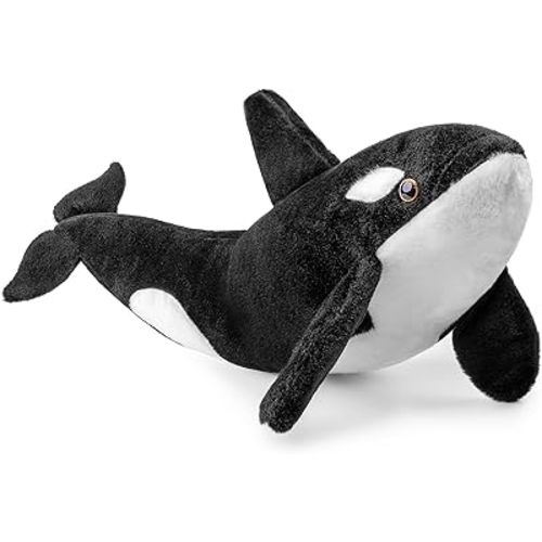 ZHONGXIN MADE Large Orca Plush Toy - Realistic Orca Stuffed Animals 29in, Soft Ocean Sea Creatures Orca Sharks Plush Toy Gift Collection for Kids
