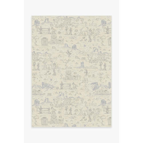 Woody's Roundup Stone Blue Tufted Rug | Ruggable