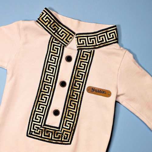 Baby suit & Eid Wear, First Ramadan Gift, Baby Gift, Ramadan onesie Romper, Elegant Muslim Baby Outfit, Custom Name Tag for Baby Shower,