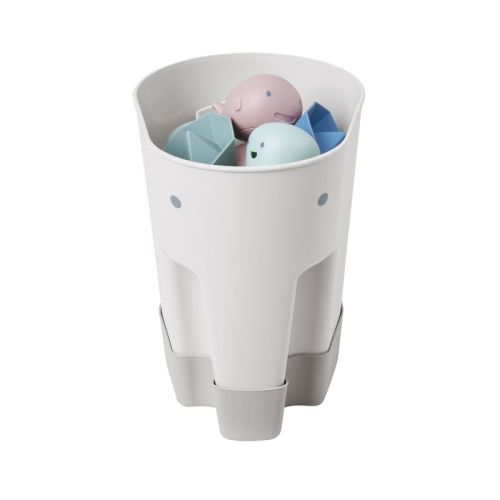 Shnuggle Ellie Bath Toy Drying Caddy | Freestanding Baby & Toddler Bath Toy Storage Grey