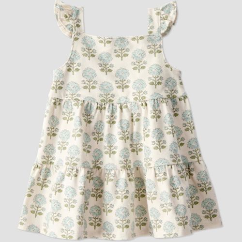 Little Planet by Carter's Organic Baby Knit Dress - 9M: Floral Sleeveless Jersey Tunic