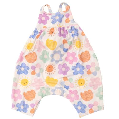 Tie Back Romper, Happy Suns