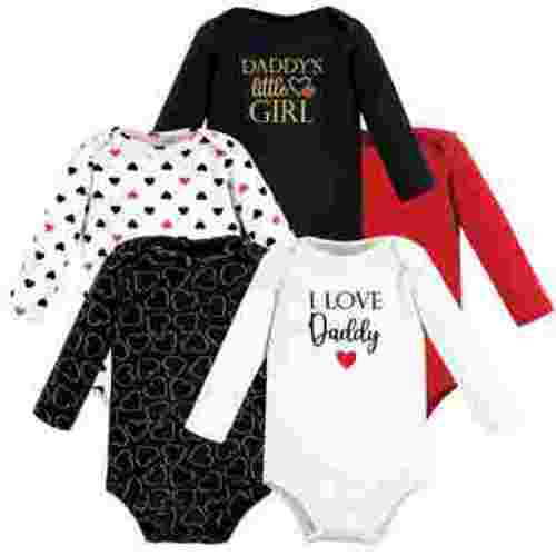 Hudson Baby Cotton Long-Sleeve Bodysuits, 5-Pack, Newborn- 24 Months