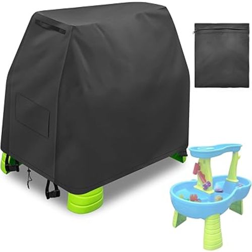Infowush Kids Water Table Cover For Step 2 Rain Showers Splash Pond Water Table, Outdoor Play Toys Cover for water table for toddlers 1-3, Waterproof Dust Proof Water Table Accessories-Cover only（E）
