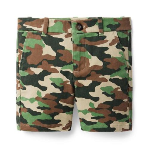 Boy Soft Taupe Camo Print Camo Stretch Twill Short by Janie and Jack