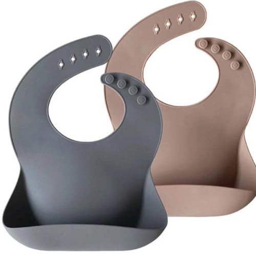 Silicone Baby Bib - 2 Pack