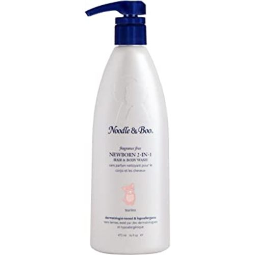 Noodle & Boo Fragrance Free Newborn 2-in-1 Hair & Body Wash for Baby Eczema Care, 16 fl. oz.