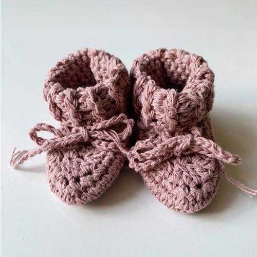 Cotton Tie Baby Booties