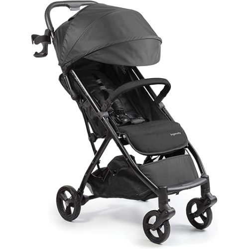Summer Infant Ingenuity 3Dquickclose CS+ Compact Fold Stroller – Lightweight Stroller with Oversized Canopy, Extra-Large Storage and Compact Fold, Black