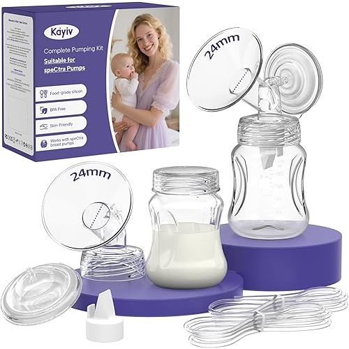 Spectra Replacement Pump Parts Compatible with Spectra S2 S1 Replacement Kit for Pump Parts 24 mm Flange Duckbill Valve Tube Bottle Backflow Protector, Not Original S2 S1 Accessories