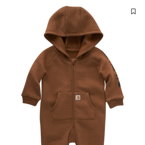 Carhartt Infant Boys' Fleece Zip Front Long Sleeve Coverall | Boot Barn