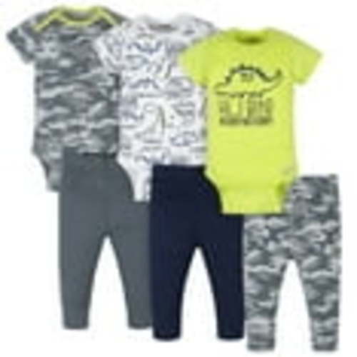 Onesies Brand Baby Boys Bodysuits & Pants Set, 6-Piece Outfit Set, Sizes Newborn - 12 Months