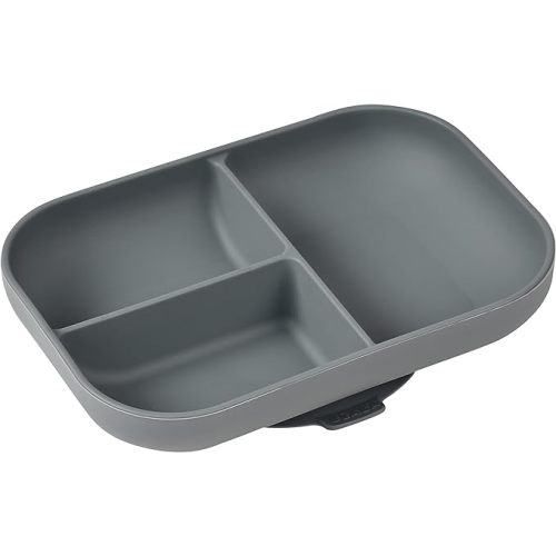 BEABA Silicone Suction Divided Plate - Mineral