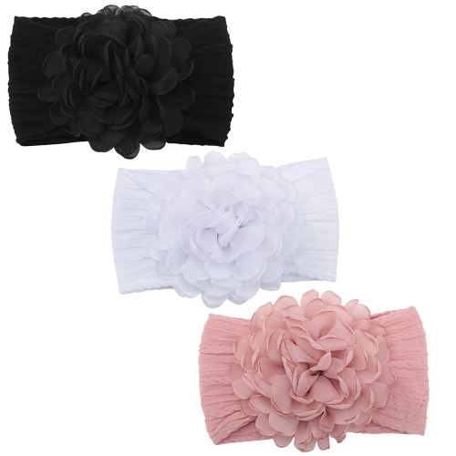 KIDOCHEESE Flower Baby Girls Headbands Elastic Nylon Headbands Super Stretchy Hairbands Hair Accessories for Newborn Infant Toddler Kids