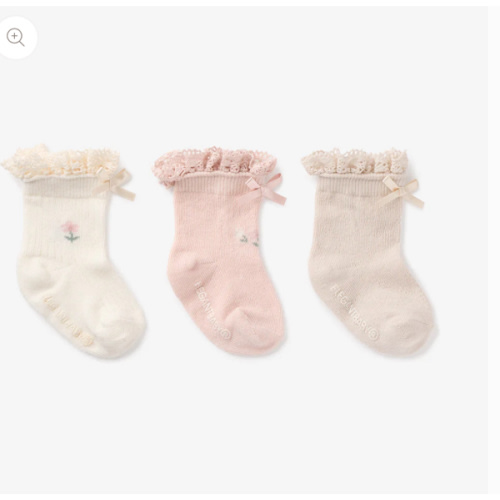 Floral Ankle Non Slip Baby Socks 3 pack – Elegant Baby
