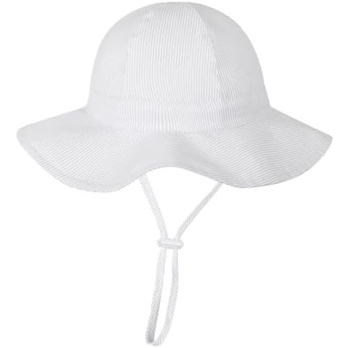 Baby Girl Sun Hat Toddler Beach Hats with UPF 50+ Protective Infant Summer Hat with Wide Brim Baby Girls Bucket Hat Swim Hat