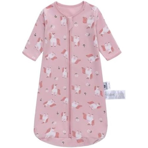 Long Sleeve Sleep Sack, 100% Cotton Baby Sleeping Bag 0-18 Months Baby Wearable Blanket Super Soft Toddler Kids Sleeping Sack