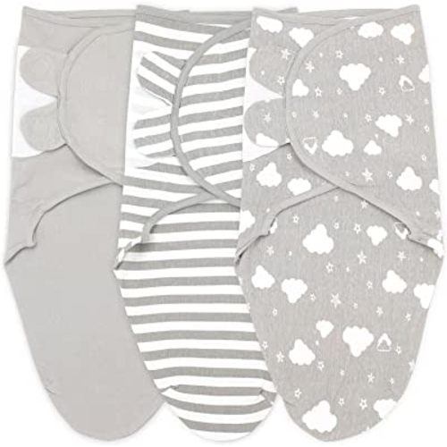 Baby Swaddle Blanket Boy Girl, 3 Pack Small-Medium Size Newborn Swaddles 0-3 Month, Infant Adjustable Swaddling Sleep Sack