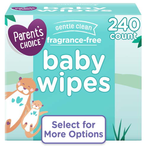 Parent's Choice Gentle Clean Aloe Baby Wipes, 3 Flip-Top Packs (240 Total Wipes) HSA/FSA Eligible