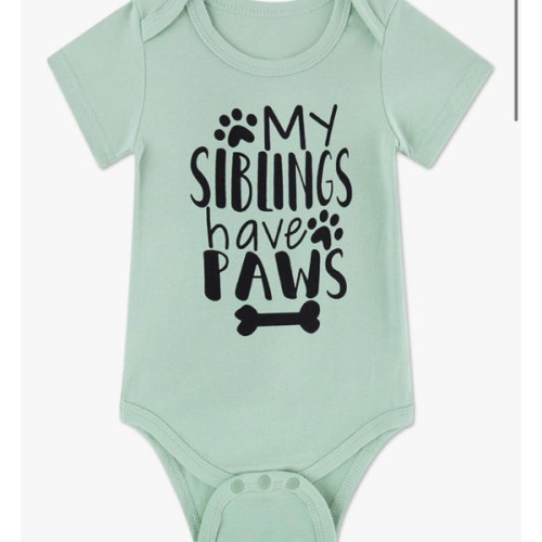 Funnycokid Baby Boys Girls Bodysuit Funny Newborn Romper Short Sleeve Infant Neutral Outfits Jumpsuit 0-12 Months
