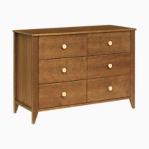 babyletto Sprout 6-Drawer Double Dresser - Chestnut / Natural