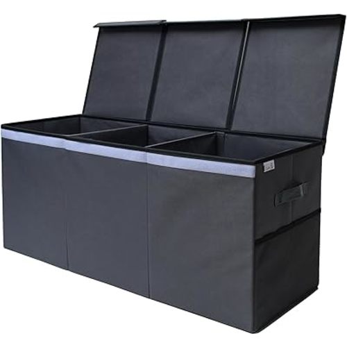 Extra Large Toy Storage Organizer with Lid - Sturdy, Collapsible Toy Chest Storage Box Design - Toys Bin with Dividers for Kids, Nursery, Bedroom, Playroom 37"x16"x14"