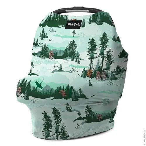 Milk Snob Star Wars Original 5-in-1 Cover - Nursing Cover for Breastfeeding - Baby Car Seat Cover, Carseat Canopy & Stroller - Essential All-in-One Cover - Gift for Mom, Baby (Endor Escape)