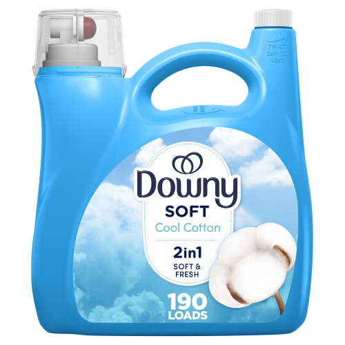 Downy Liquid Laundry Fabric Softener and Conditioner, Cool Cotton Scent, 140 fl oz, 190 Loads