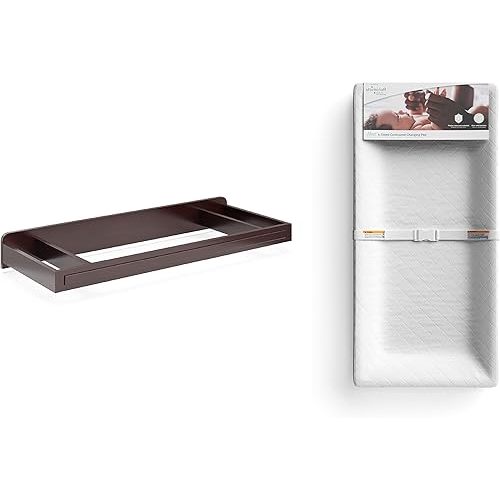 Storkcraft Universal Changer Topper with Nest 4-Sided Contoured Changing Pad - Espresso