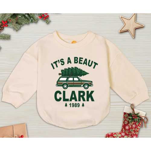 It’s A Beaut Clark Christmas Romper, Funny Christmas Vacation Baby Outfit, Infant Bodysuit, Xmas Baby Clothes, Winter Baby Romper