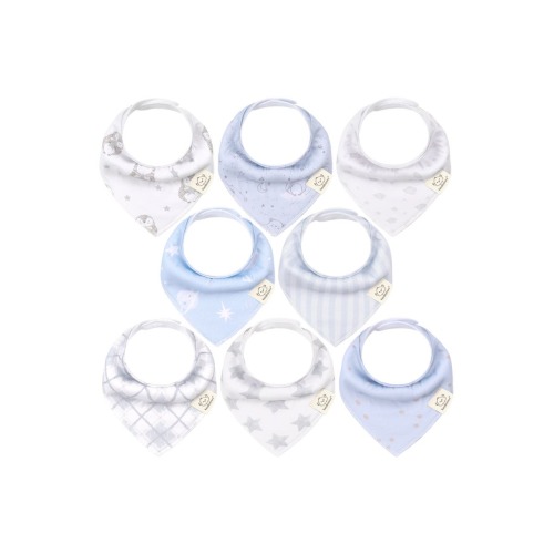 KeaBabies 8-Pack Organic Bandana Bibs | Constellation