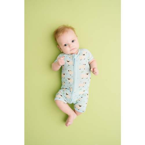Little Lambs Bamboo Short Romper