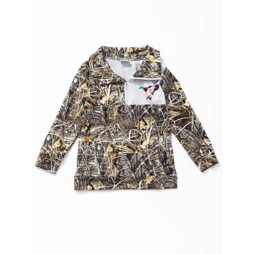 Boys Duck Zipper Hunting Pullover
