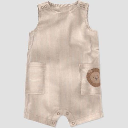 Carter's Just One You® Baby Boys' Striped Pocket Romper - Brown Newborn