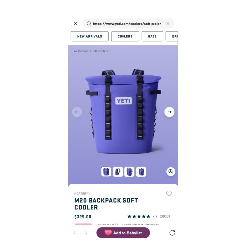 Hopper® M20 Backpack Soft Cooler violet